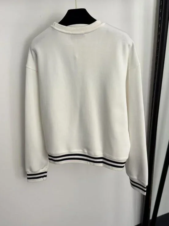 Alo Yoga Pure White Striped Casual Set, Size M. - Picture 4 of 8